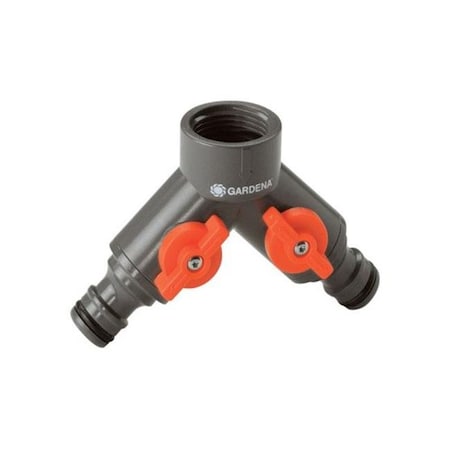 Gardena Gardena 36938-G 0.62 & 0.5 in. Twin Tap Connector  Nylon-ABS 7439870